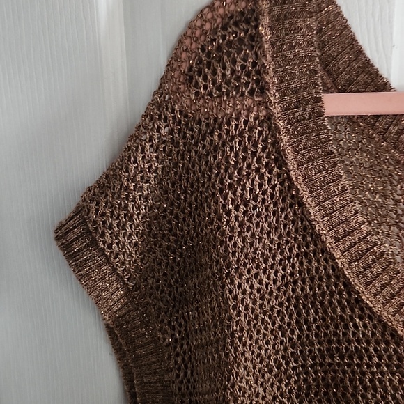 Boho Knit Top Size Large Highlow Hem Coastal Vibe Lightweight Beachy - Picture 4 of 6